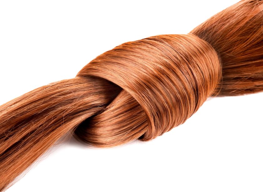 Knot of red hair