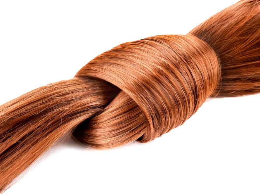 Knot of red hair